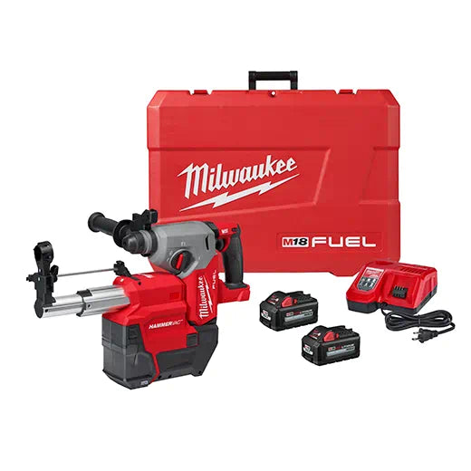 Milwaukee M18 FUEL™ 1” SDS Plus Rotary Hammer w/ Dust Extractor Kit 2912-22DE