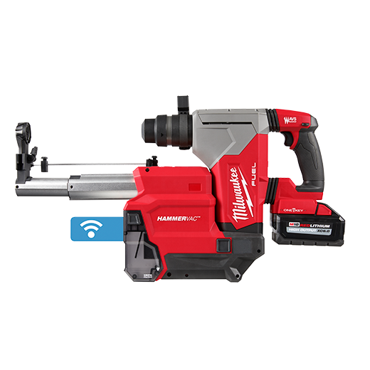 Milwaukee 2915-22DE M18 FUEL™ 1-1/8" SDS Plus Rotary Hammer w/ ONE-KEY™ & HAMMERVAC™ Dedicated Dust Extractor Kit