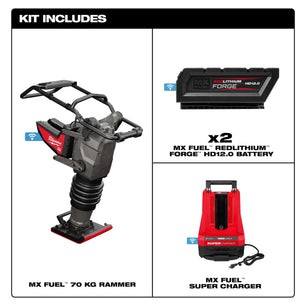 Milwaukee MXF270-2HD MX FUEL™ 70 kg Rammer Kit