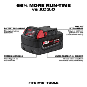 Milwaukee 48-11-1850 M18™ REDLITHIUM™ XC5.0 Extended Capacity Battery Pack