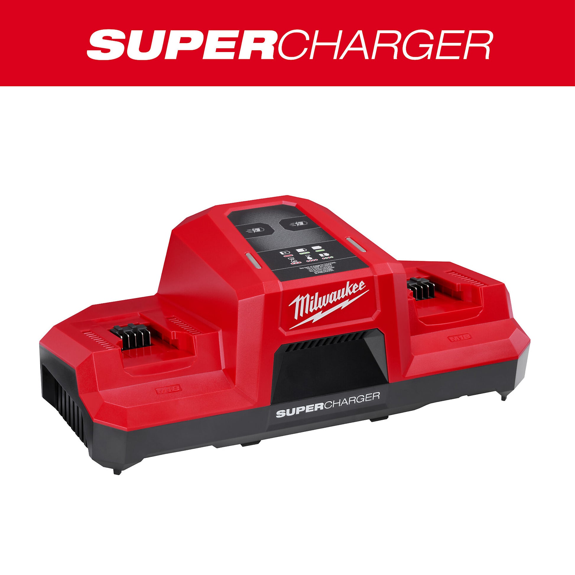 Milwaukee 48-59-1881SC M18 Dual Bay Super Charger Starter Kit, Volts 18 Battery Type Lithium-ion, Batteries