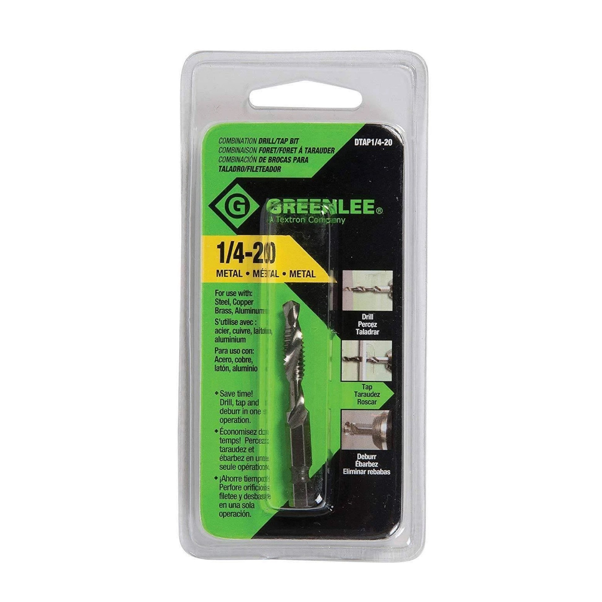 Greenlee DTAP1/4-20 Drill Tap Bit (Pkg of 1)