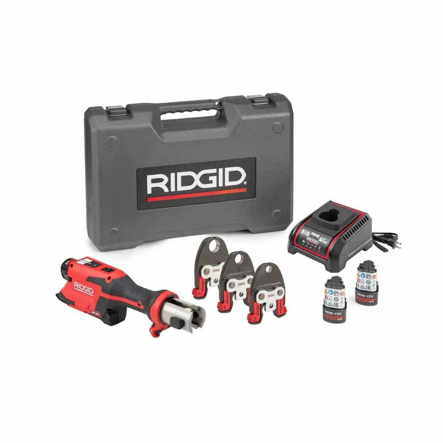 RIDGID 78168 RP 251 Press Tool Battery Kit with 1/2", 3/4" and 1" PureFlow Jaws