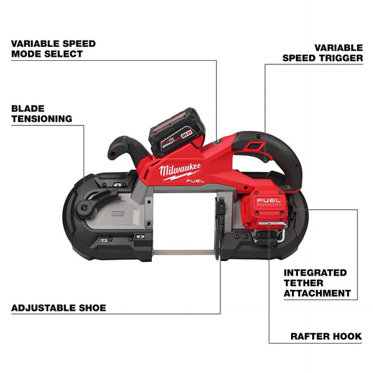 Milwaukee 2929S-22 M18 FUEL™ Dual Trigger Deep Cut Band Saw Kit