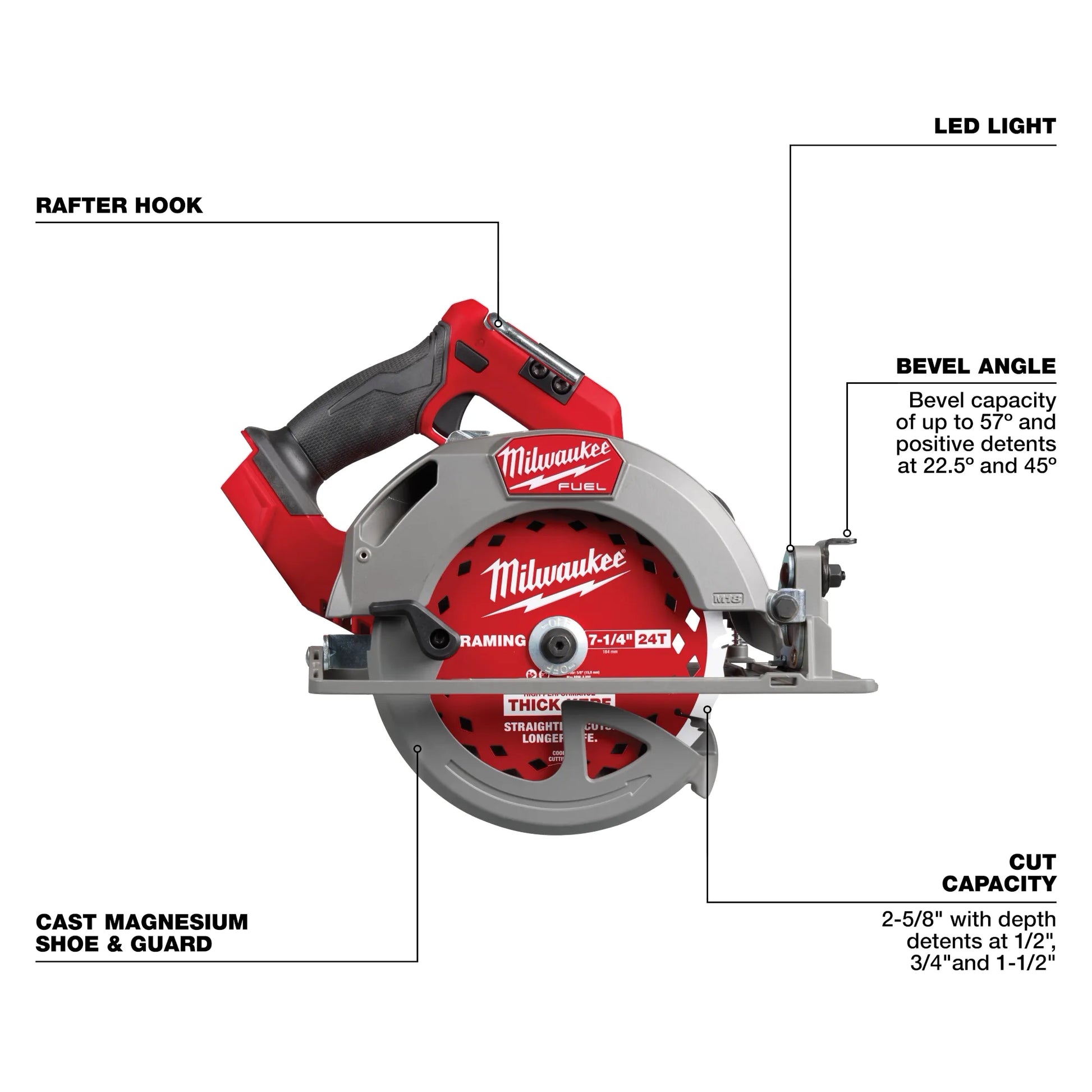 Milwaukee 2834-20 M18 FUEL™ 7-1/4” Circular Saw (Tool Only)