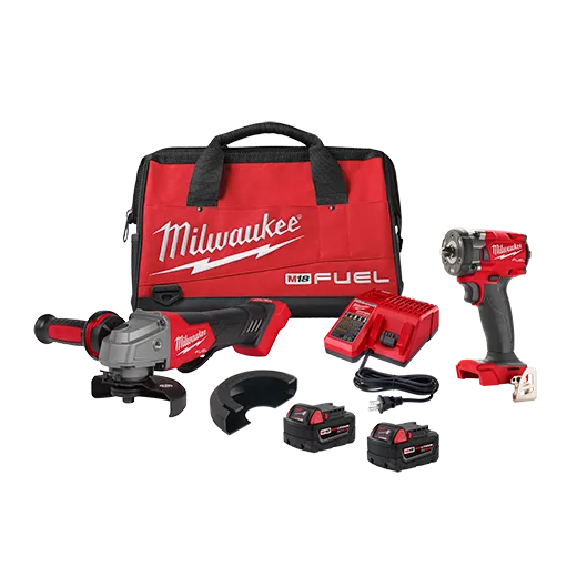 Milwaukee 2991-22 M18 FUEL™ Compact Impact Wrench and Grinder 2-Tool Combo Kit