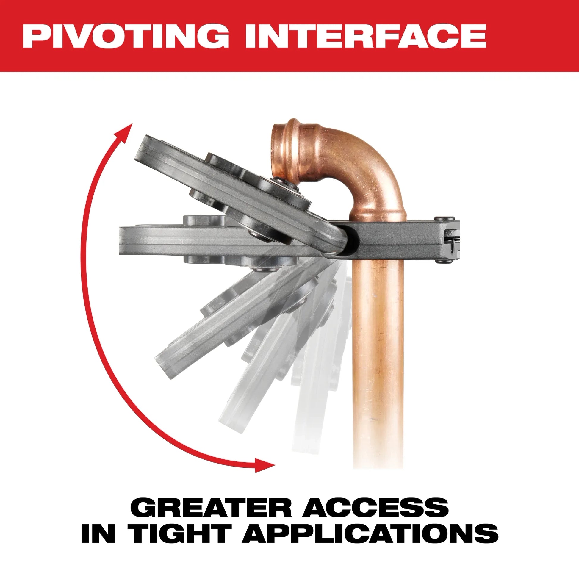 Milwaukee 49-16-2490X 1/2" - 1-1/4" CTS-V Pivoting Press Ring Kit for M12™ FORCE LOGIC™ Press Tool