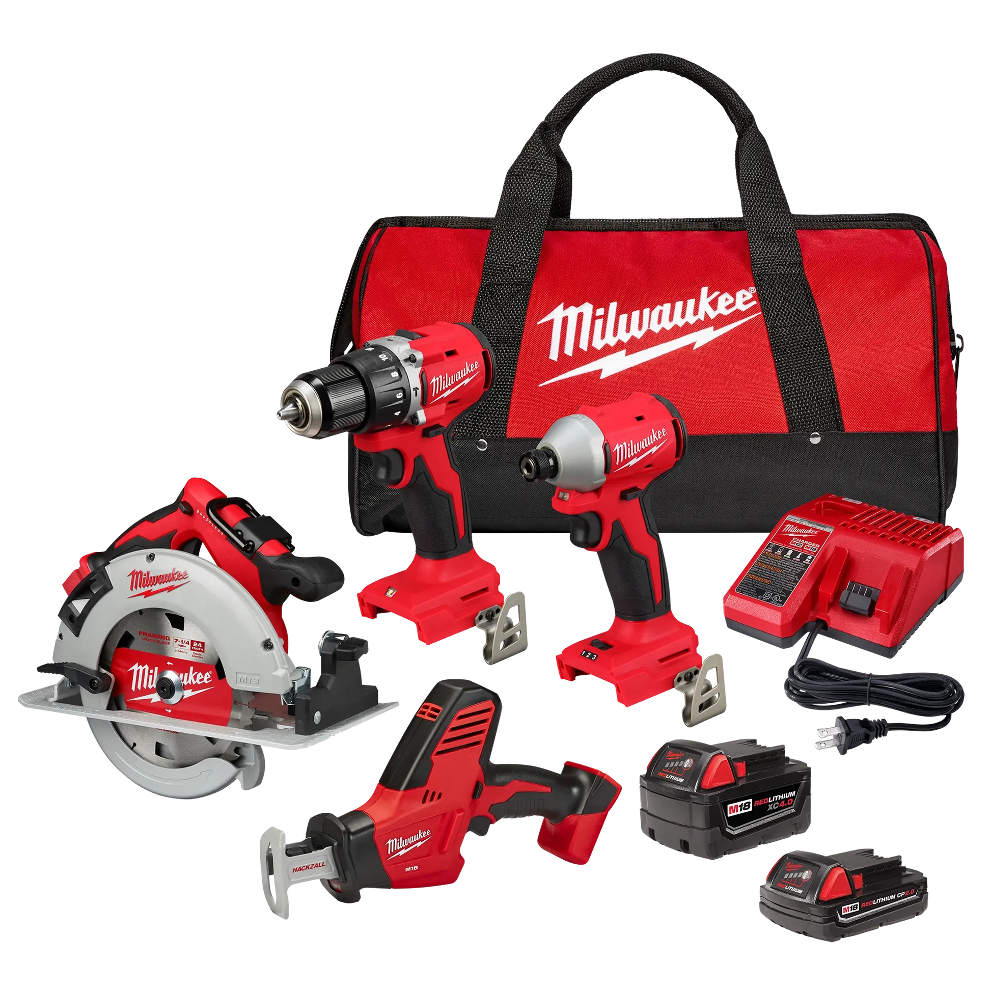 Milwaukee 3693-24CX M18™ 4 Tool Combo Kit