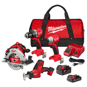 Milwaukee 3693-24CX M18™ 4 Tool Combo Kit