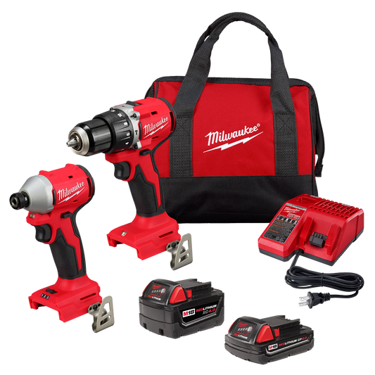 Milwaukee 3693-22CX M18™ Compact Brushless 2-Tool Combo Kit