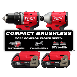 Milwaukee 3692-22CT M18™ Compact Brushless 2-Tool Combo Kit