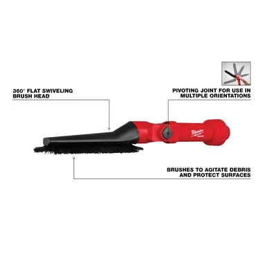 Milwaukee 49-90-2027 AIR-TIP™ Low-Profile Pivoting Brush Tool (Vacuum Attachment)