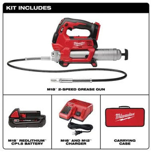 Milwaukee 2646-21CT M18™ Cordless 2-Speed Grease Gun Kit