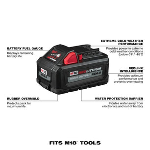 Milwaukee 48-11-1865 M18™ REDLITHIUM™ HIGH OUTPUT™ XC6.0 Battery Pack