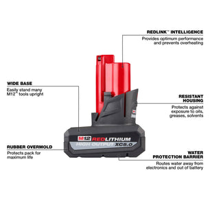 Milwaukee 48-11-2425 M12 REDLITHIUM High OUTPUT CP2.5 Battery Pack