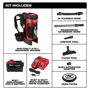 Milwaukee 0885-20 M18 FUEL 3-in-1 Backpack Vacuum