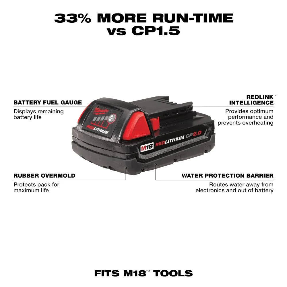 Milwaukee 3692-22CT M18™ Compact Brushless 2-Tool Combo Kit